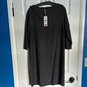 NWT Eileen Fisher Gray Dress with Dolman Sleeves